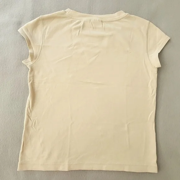 CHICOS The Ultimate Tee sz 1  Tan  Short Sleeve Round Neck Cotton Modal - Picture 2 of 7